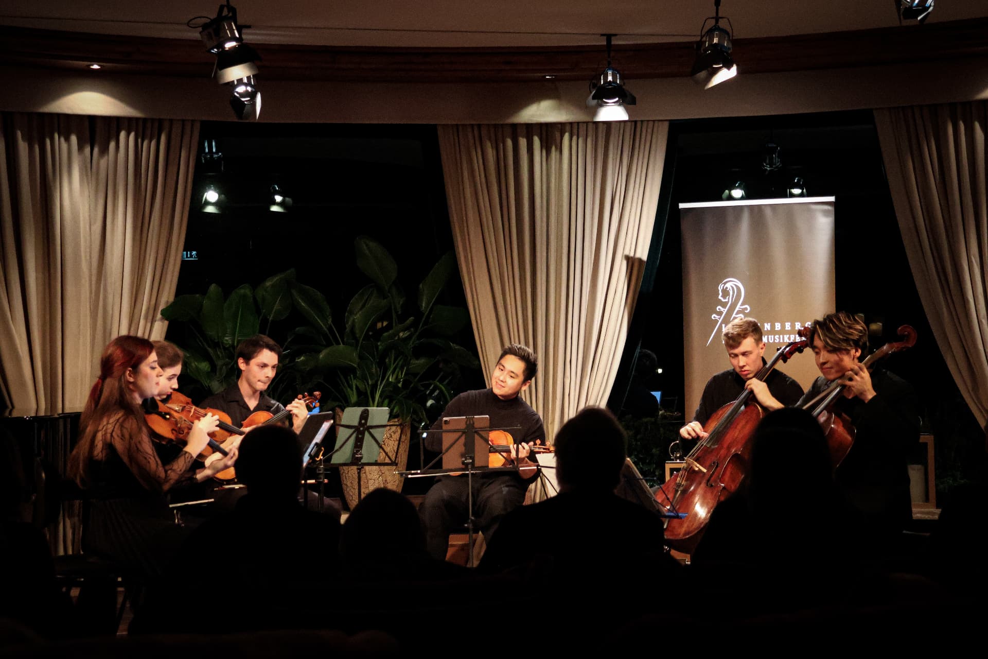 String quintet performing at the festival
